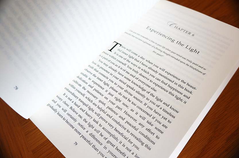 A page of text from A Beautiful Reality book by spiritual author Mark Woollacott