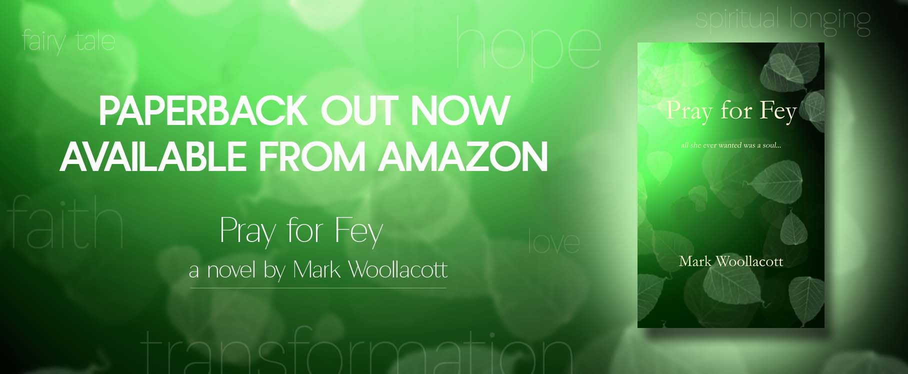 promotional book cover of Pray for Fey novel by Mark Woollacott