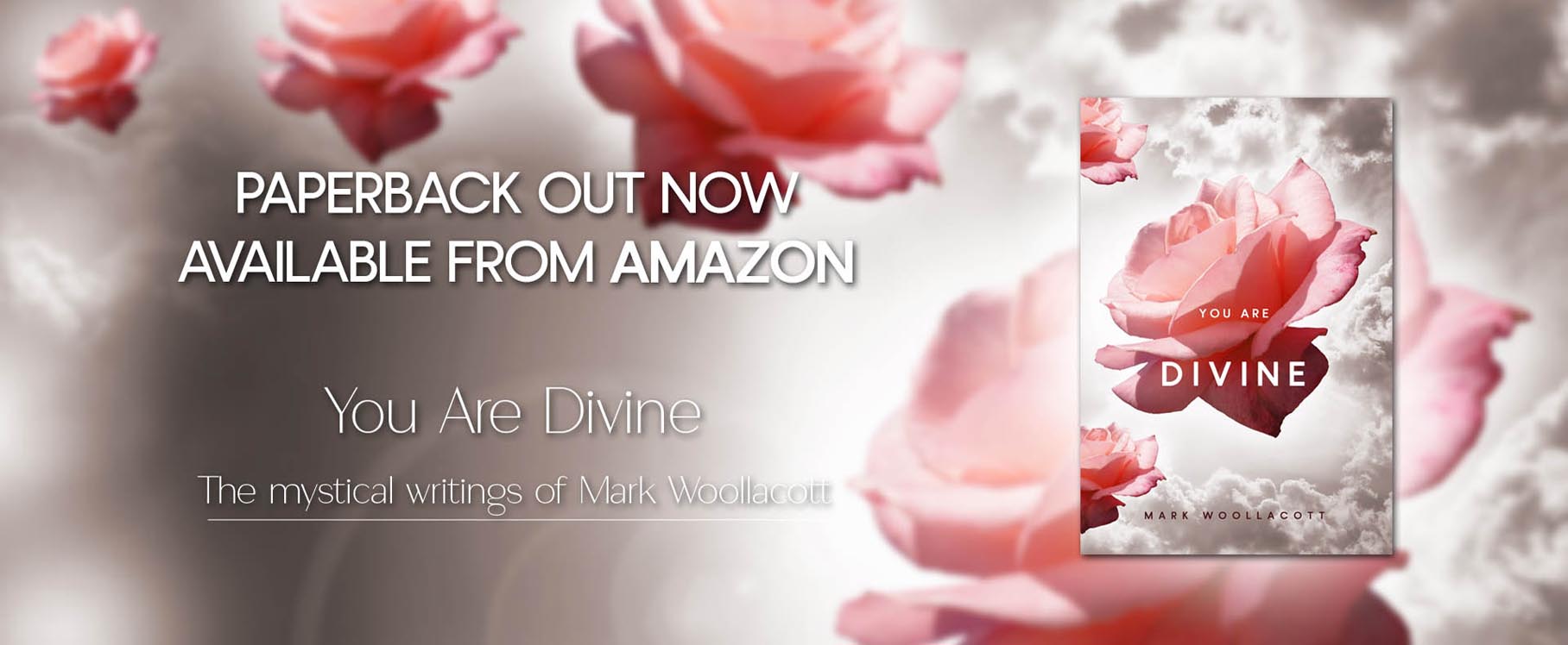 promotional book cover of You Are Divine a book of mystical writings by Mark Woollacott