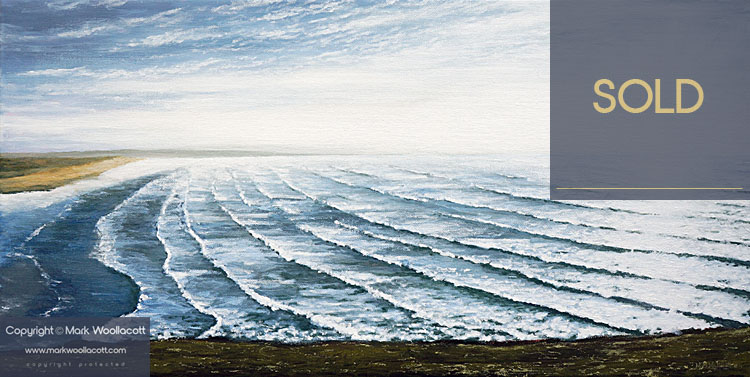 <i>A View Of Saunton Beach and Waves</i><span>SOLD</span>