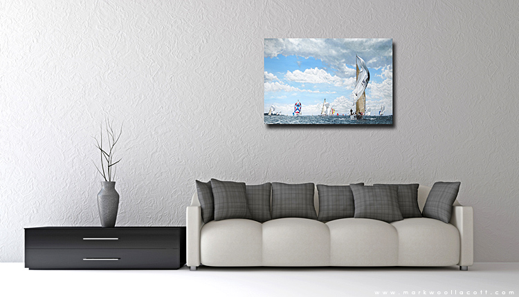 <i>Yachts Racing at Cowes Week, Isle of Wight, 2010</i><span>24 x 36 inches</span>