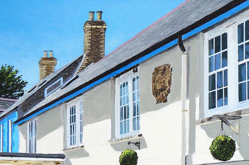 Docton Court realistic architectural painting