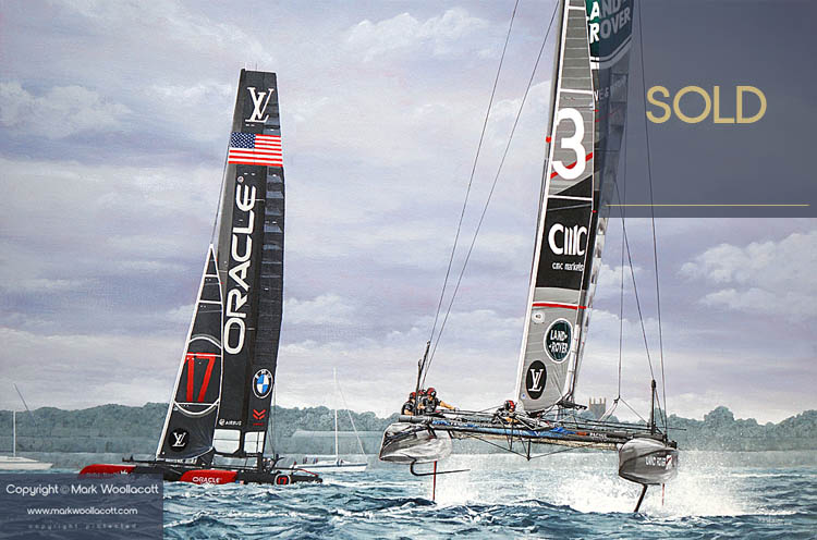 <i>Land Rover BAR and Oracle Team USA, Louis Vuitton America's Cup World Series, Portsmouth 2016</i><span>SOLD at Echo Beach Gallery</span>