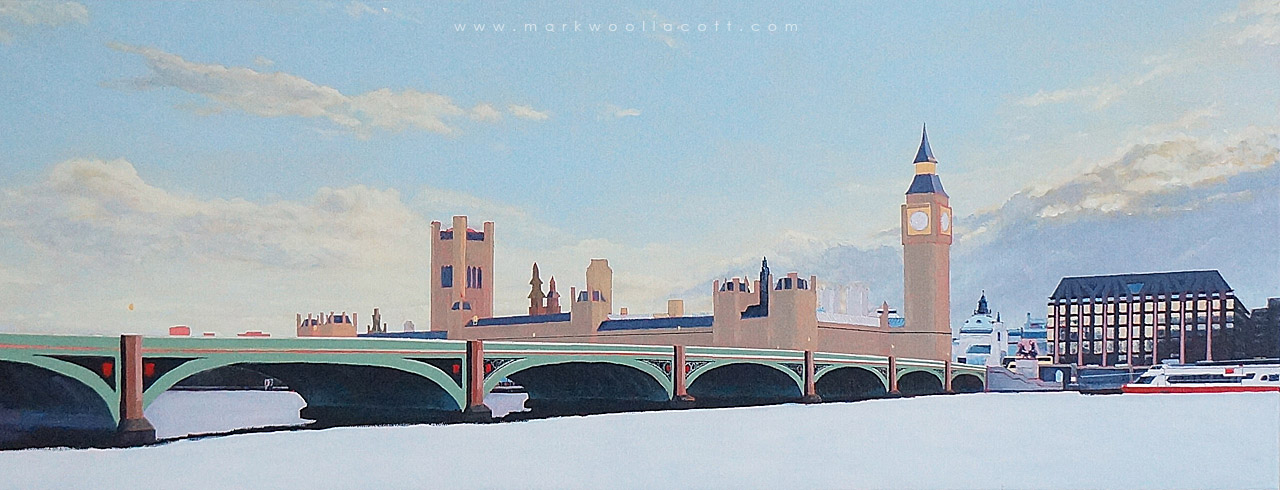 The Houses of Parliament, Westminster Bridge and Portcullis House — Evening, May 2013