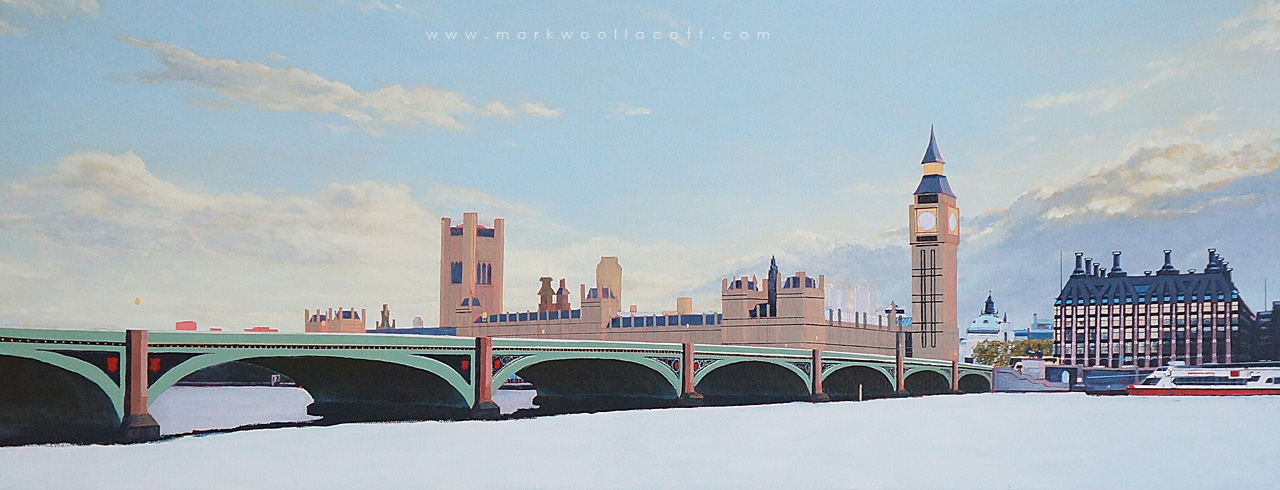 The Houses of Parliament, Westminster Bridge and Portcullis House — Evening, May 2013