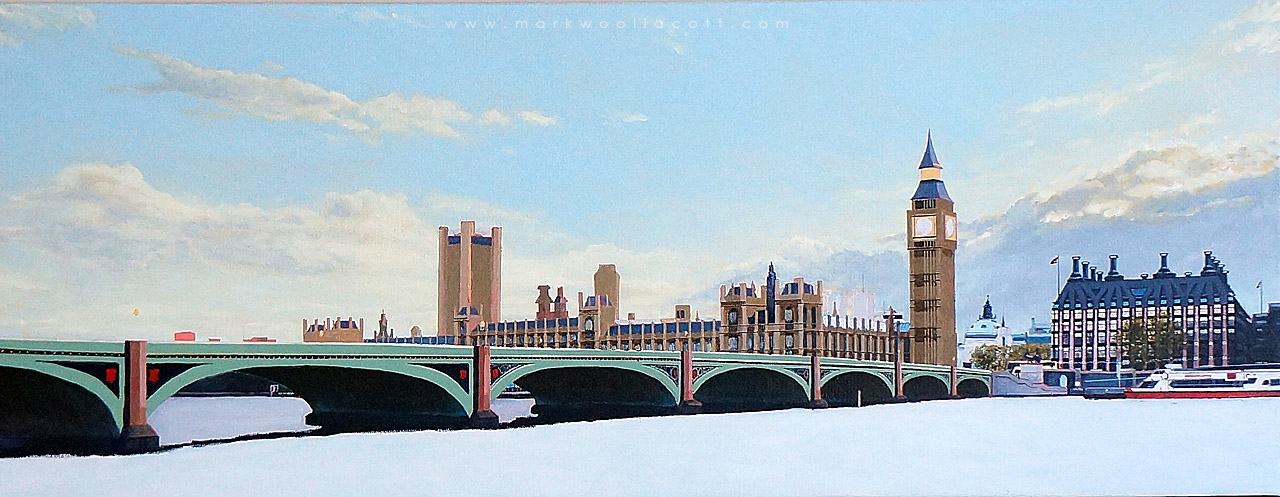 The Houses of Parliament, Westminster Bridge and Portcullis House — Evening, May 2013