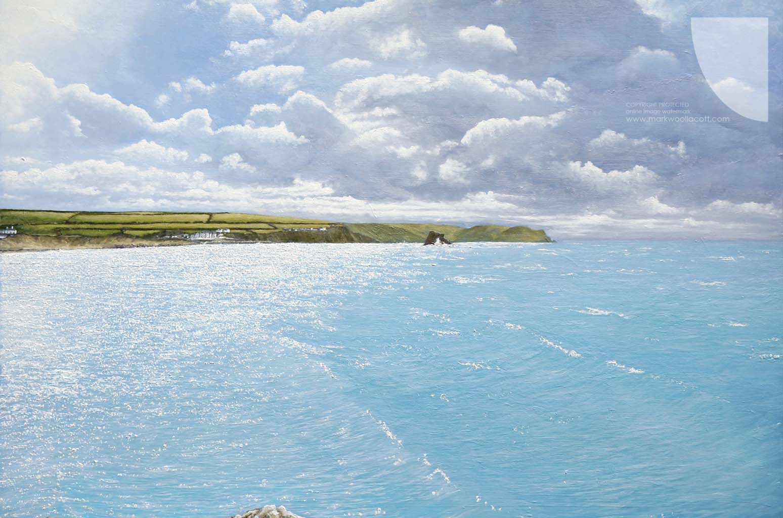 painting of Thurlestone Sands investment-grade contemporary coastal art