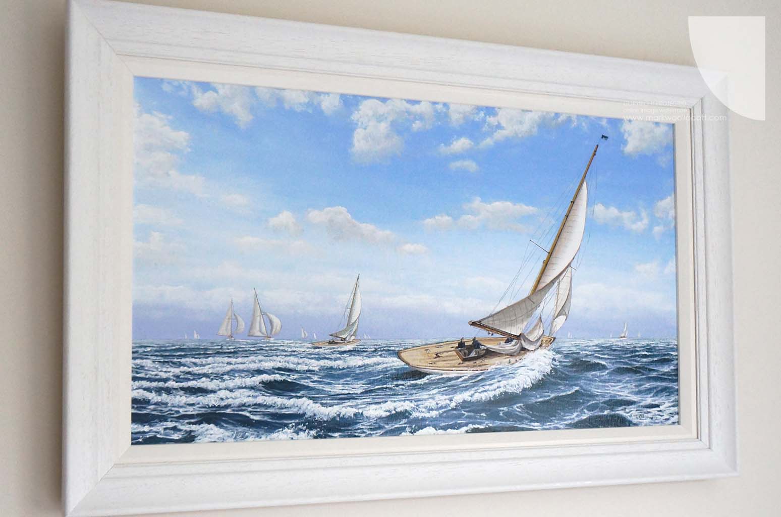 Staying on the True Course painting high-end traditional marine art for sale