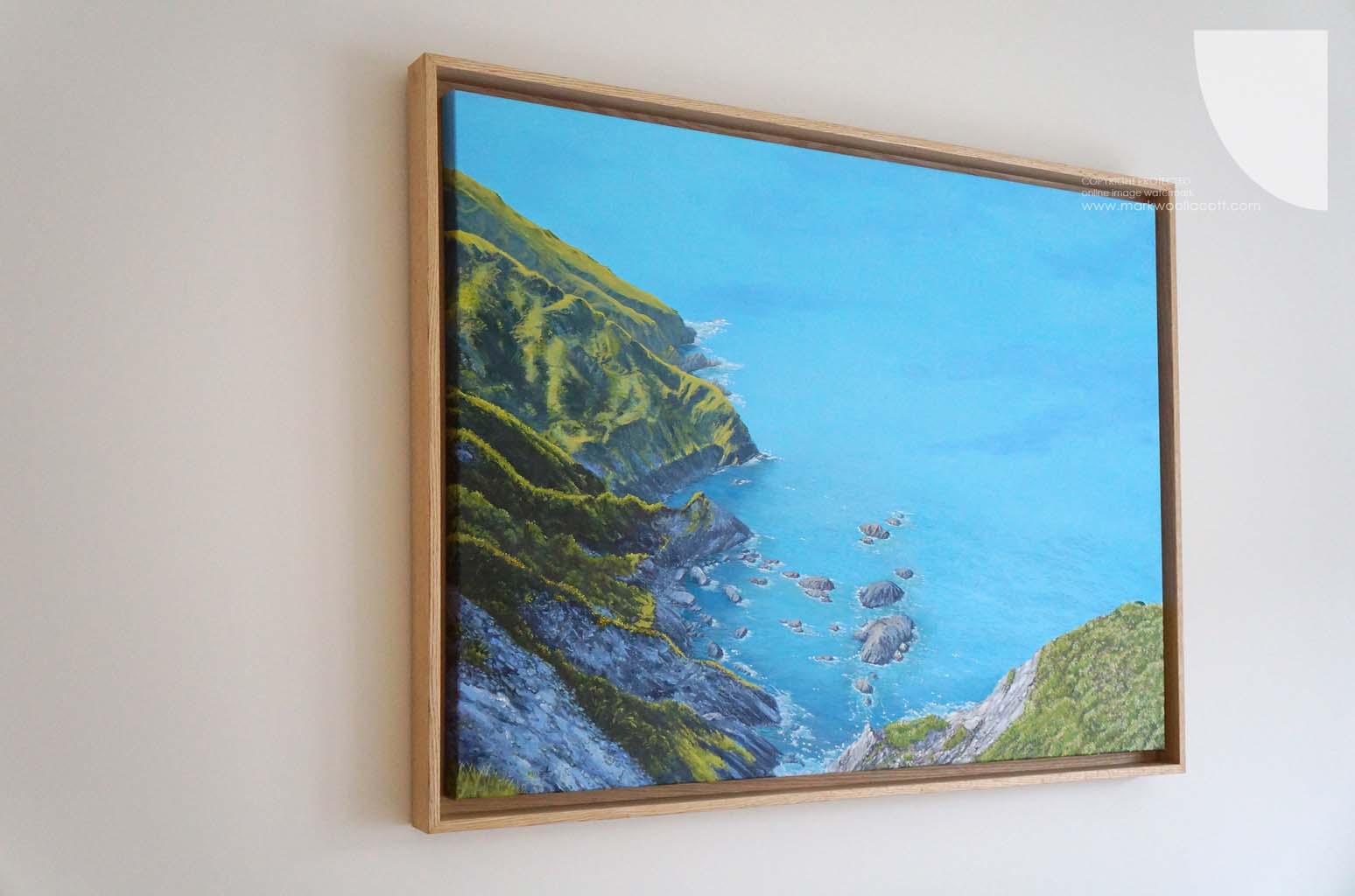 image of the Cliffs at Flat Point near Lee Bay painting